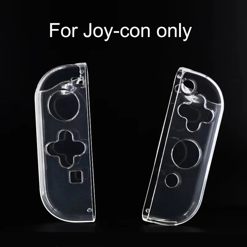 Transparent TPU Soft Case Joycon Protective Shell Cover for Nintendo Switch Oled Console NS Joy-con Crystal Back Full Protector