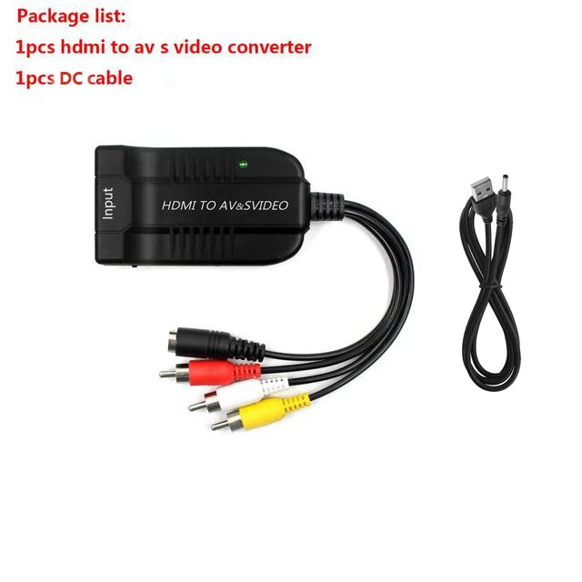 PS4 HDMI to S-Video and RCA Converter Adapter with 1080P