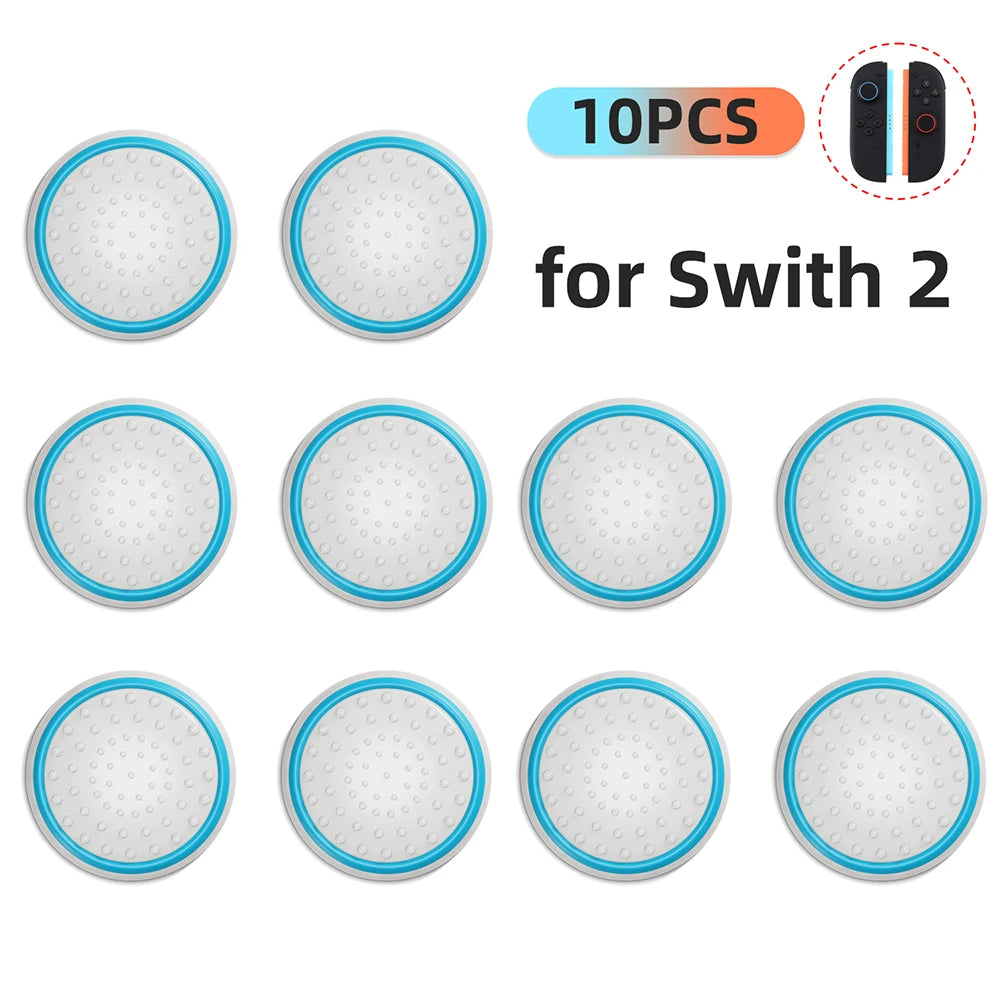 10PCS ThumbSticks Grips Caps for Nintendo Switch 2 JoyCon 2 Silicone Luminous Joystick Caps Thumb Stick Cover Accessory Parts