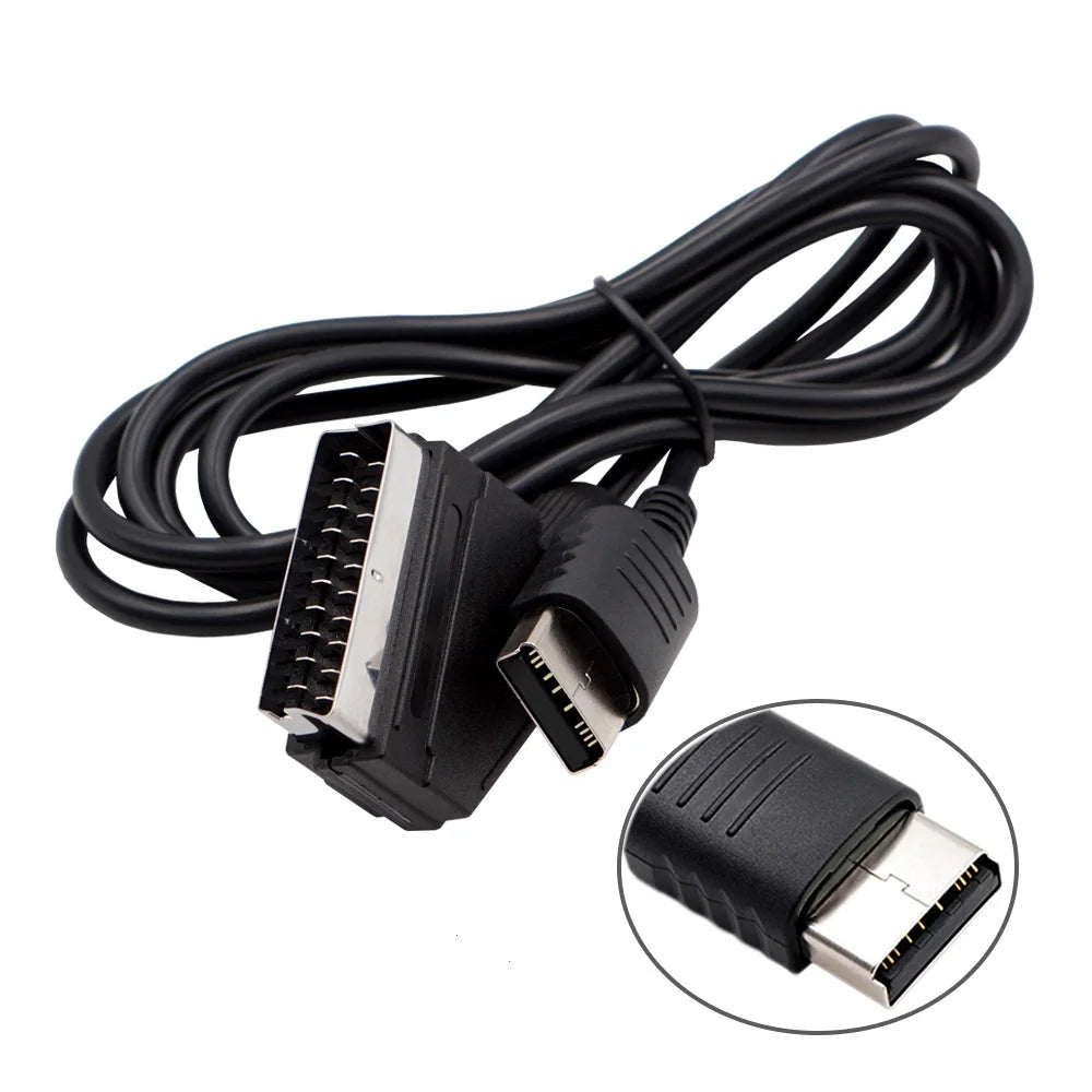 RGB Scart Cable for PS2/PS3, Megadrive, Dreamcast, Saturn, Xbox