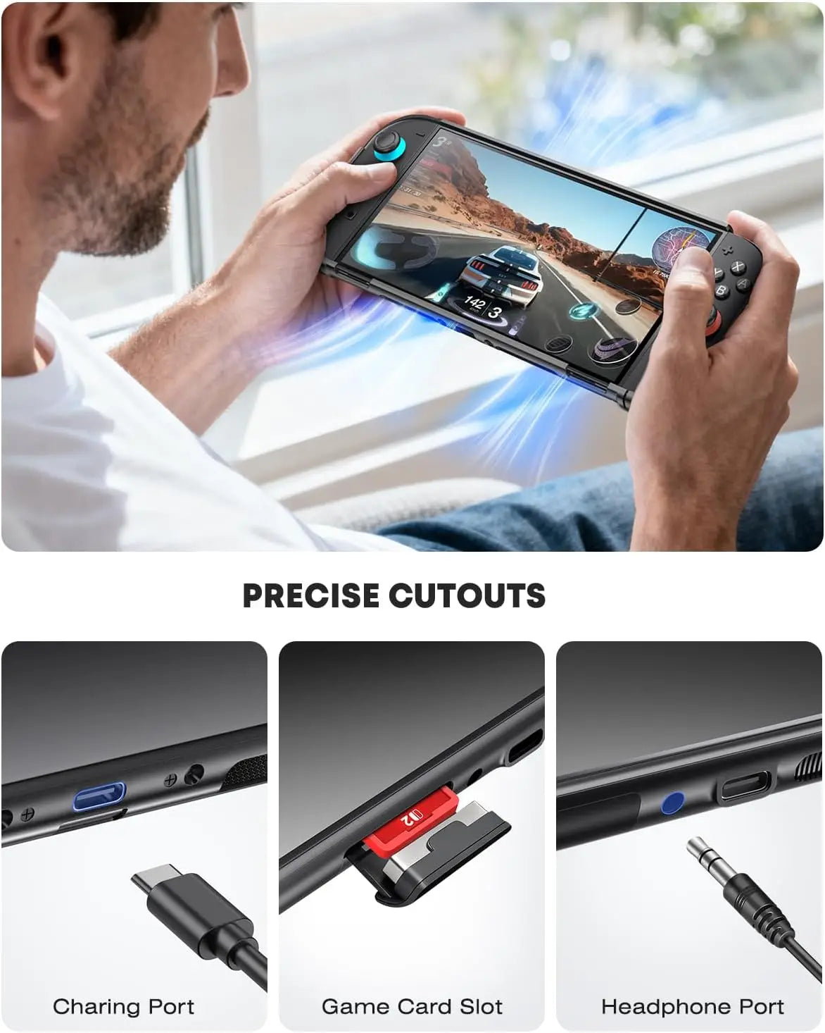 BEBONCOOL Ergonomic Grip Protective Case for Nintendo Switch 2 2025 with Original Dock Portable Travel Case for Switch 2