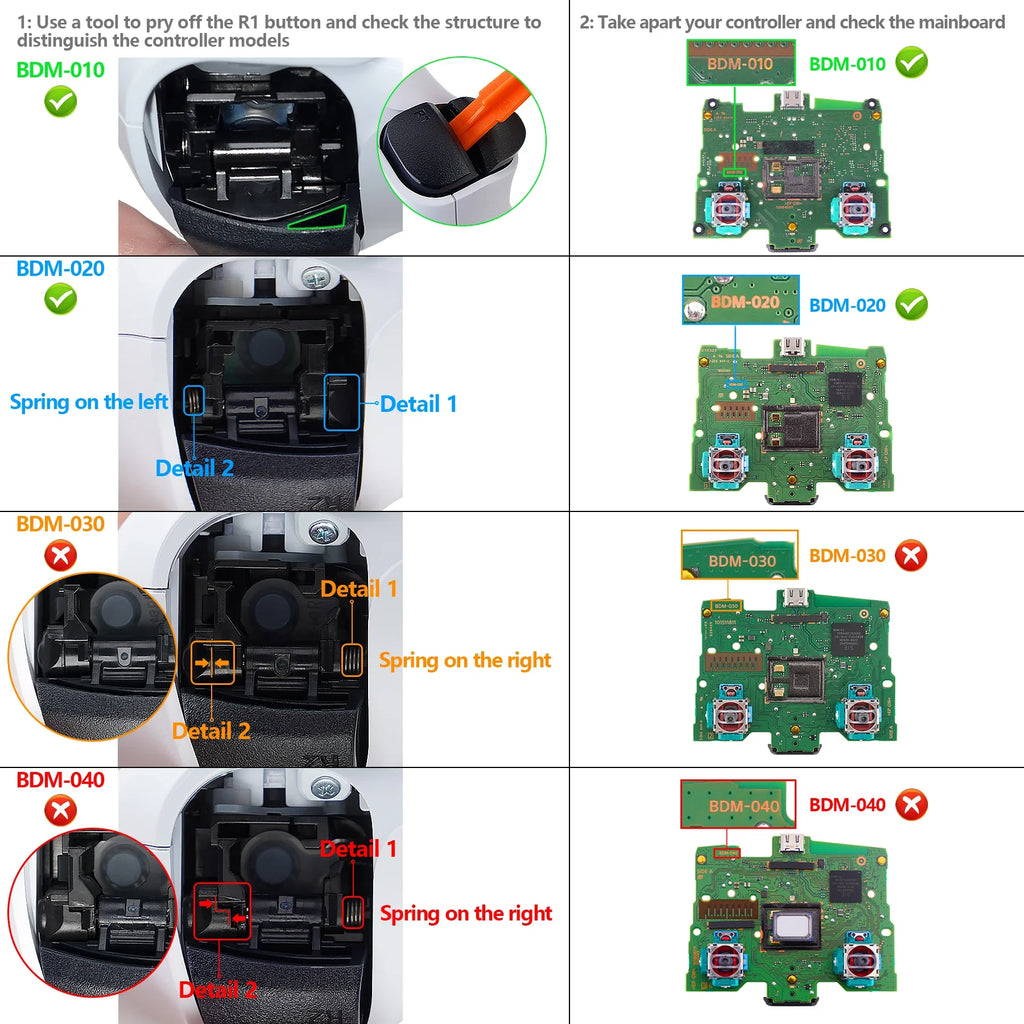 eXtremeRate Micro Switch - Strong Version Clicky Hair Trigger Kit for ps5 Controller BDM-010 & BDM-020 Shoulder Buttons