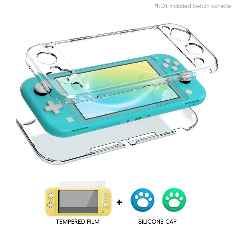 DATA FROG Protective Cover For Compatible-Switch Lite Game Console Transparent PC Crystal Shell for Switch Lite