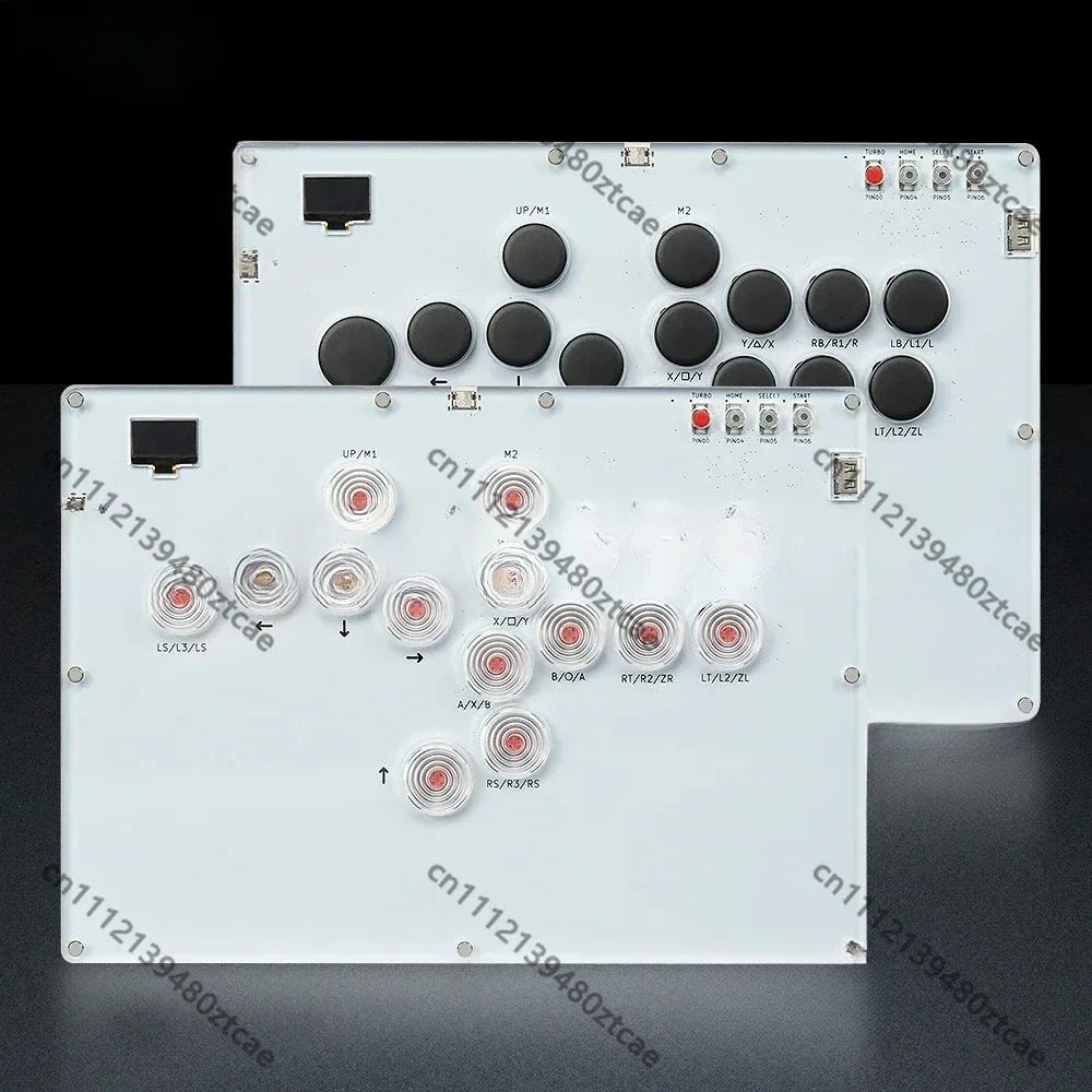 Leverless Hitbox Game Controller Fighting Joystick, Portable Duelpad Style Game Stick for Multi Platform Gaming Entertainment