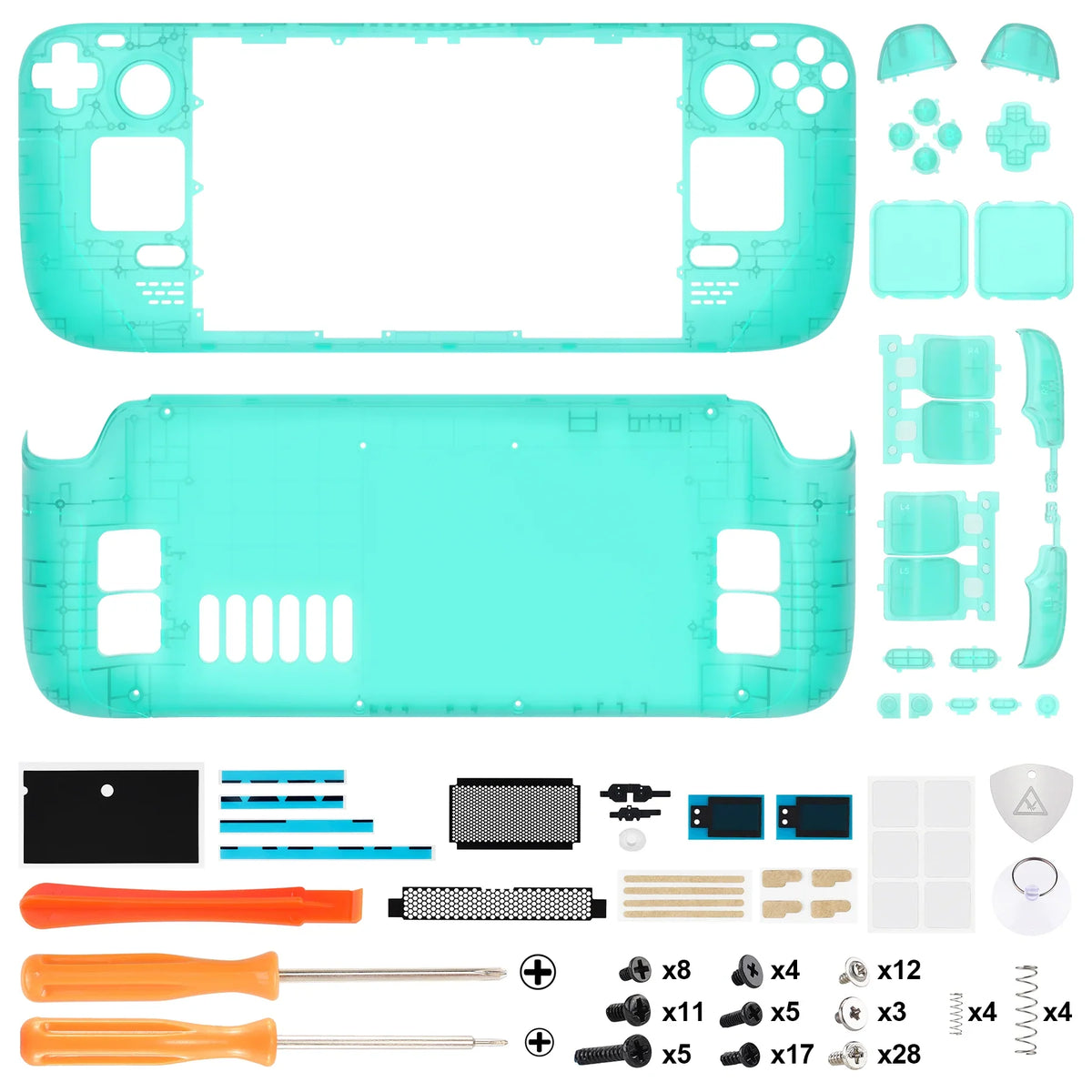 eXtremeRate Steam Deck Clear DIY Shell, LCD or OLED