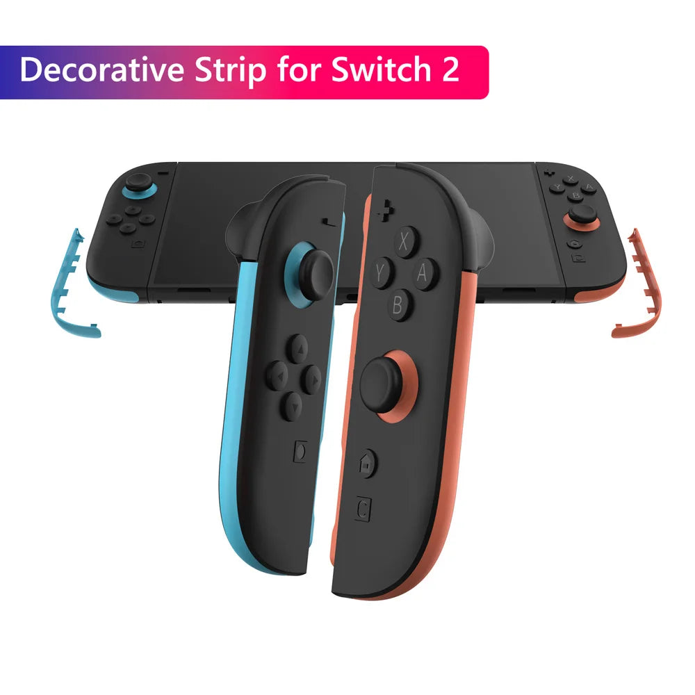 Joy-Con Shell for Nintendo Switch 2, Decorative Strip Faceplate