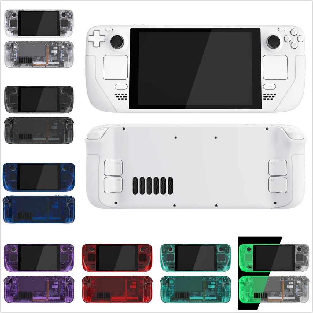 Steam Deck LCD eXtremeRate Clear Replacement Shell Set