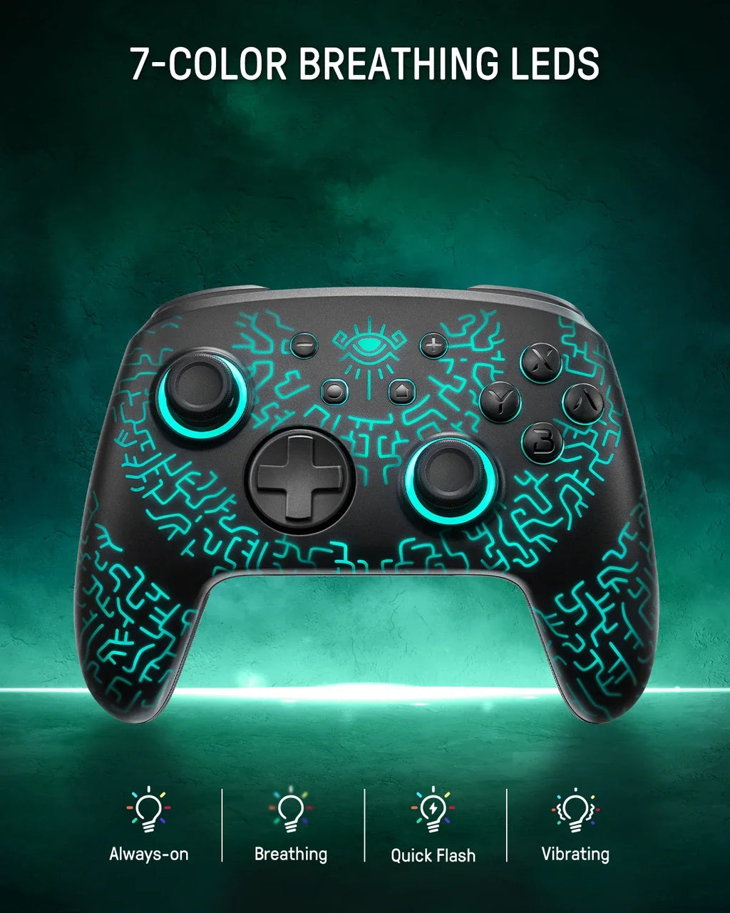 FUNLAB FF01 Wireless Pro Controller for Nintendo Switch 2/1, NFC