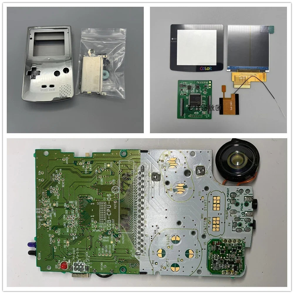 GBC Game Boy Color 2.6-Inch IPS LCD Refurbished Console, New Case
