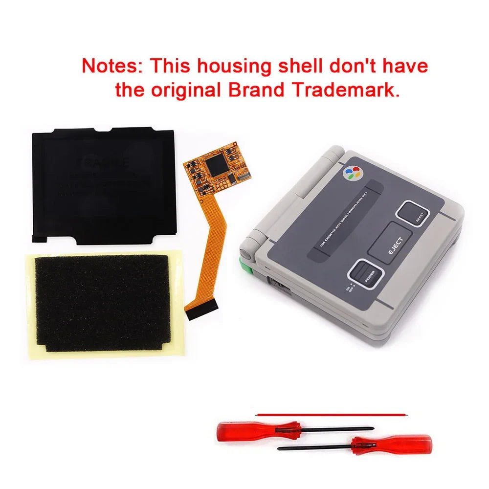 Hispeedido GBA SP V2 IPS LCD Backlight Kit with Housing Shell