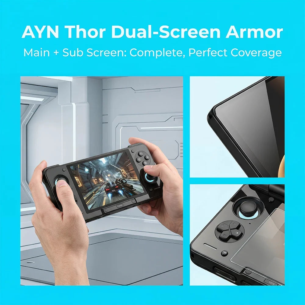 Tempered Glass Protector for AYN Thor, 9H HD Clear