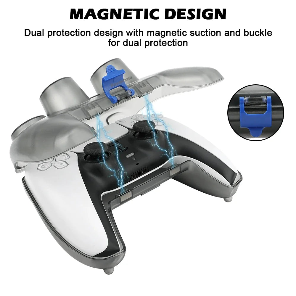 Clear Dustproof Storage Case for PS5 Controller, Magnetic