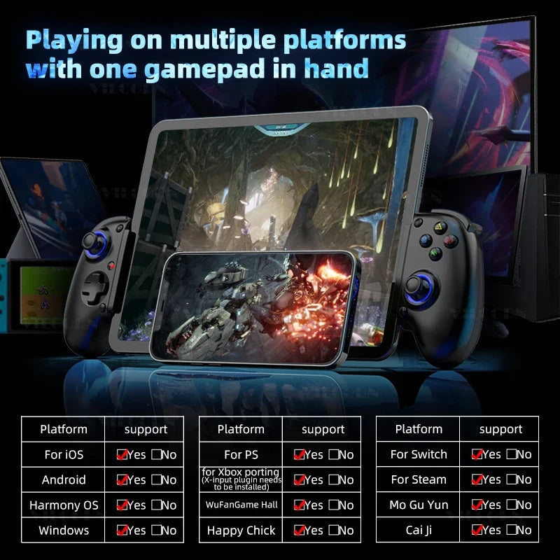 D10/D10S Mobile Game Controller for Android, iOS, Switch, PS4