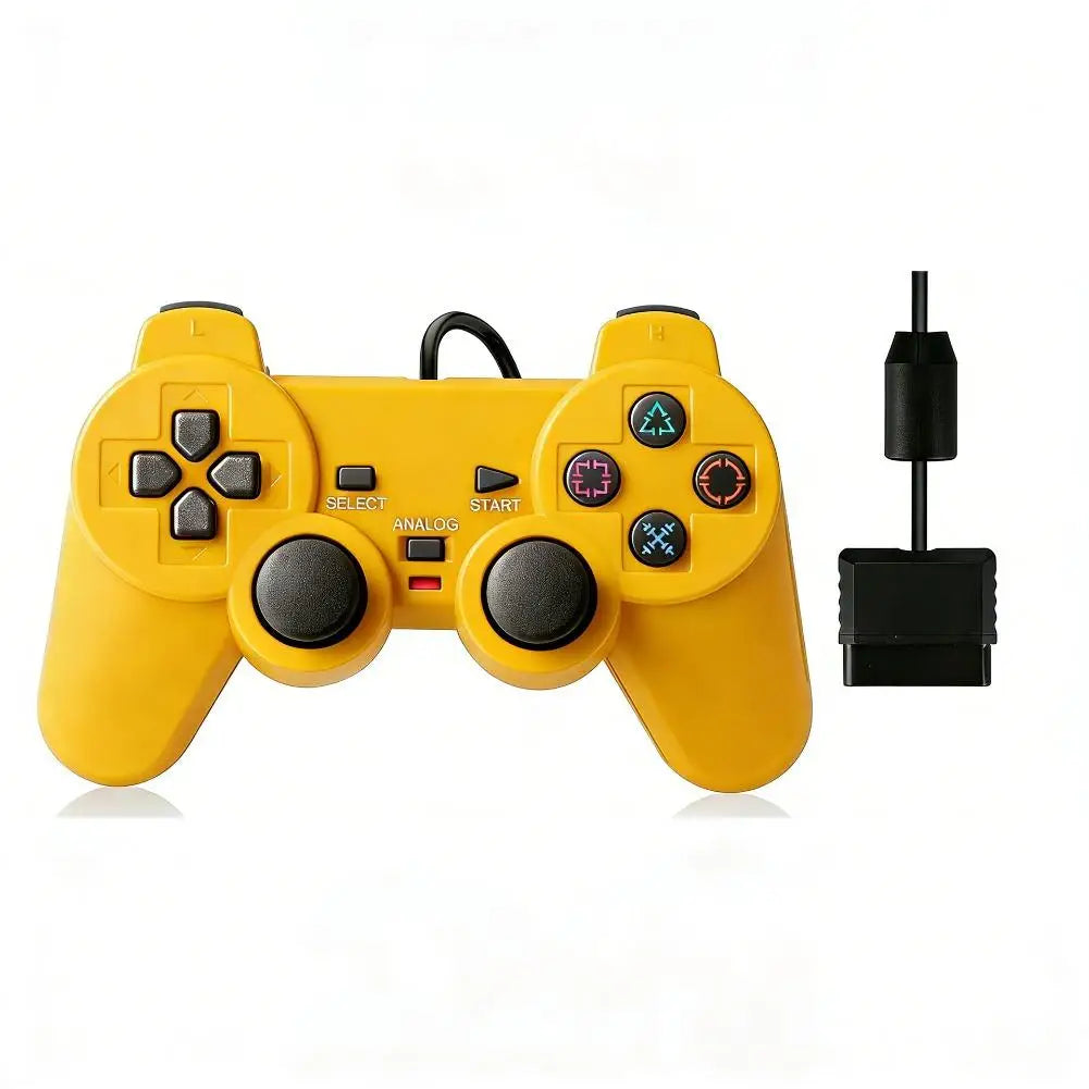Wired Gamepad Controller for PS1/PS2/PS2 Slim Console Transparent Dual Motor Vibration Joypad Joystick Gaming Accessories