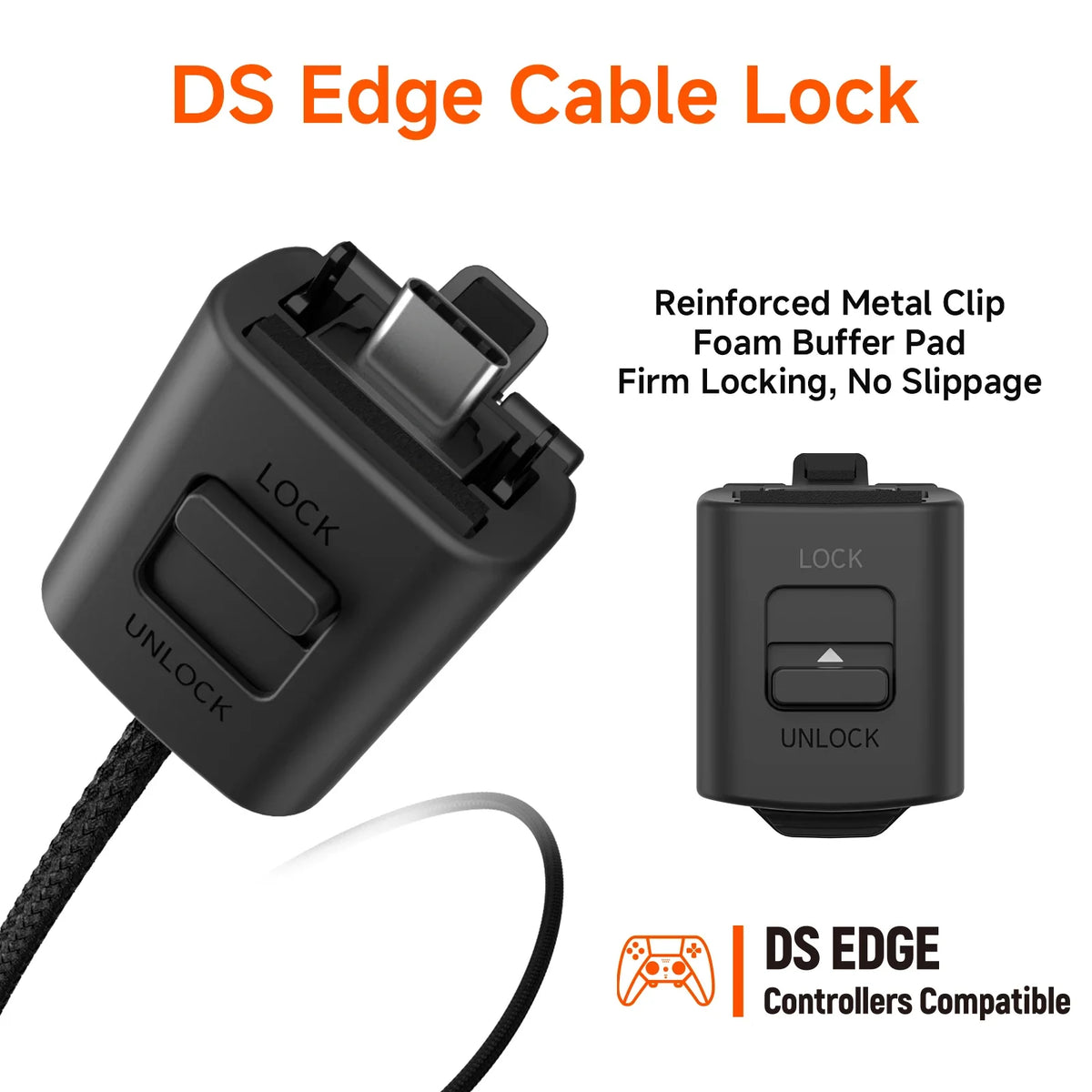 Interface Lock Connector Housing Lock the USB Cable to PS5 Edge Controller Fixed Charging Cable Lock Gamepad Gaming Accessories