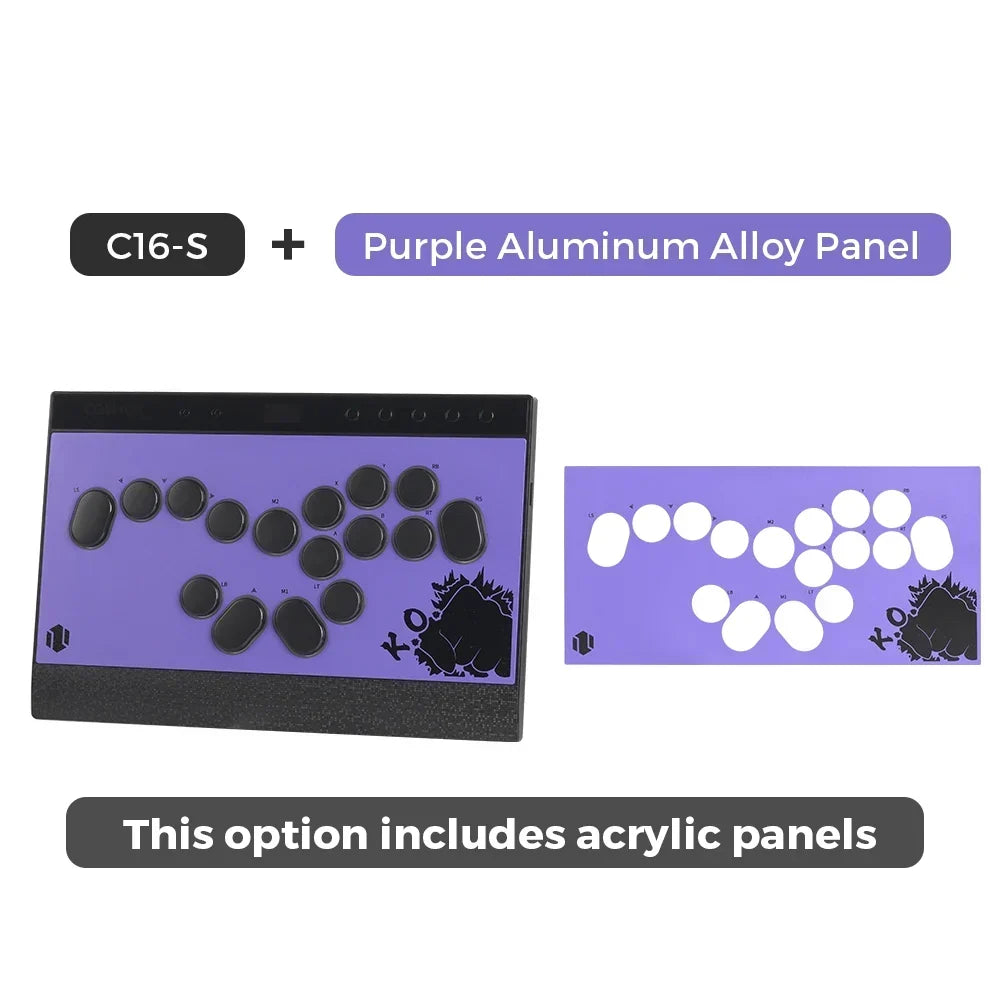 Haute42 C16 Magnetic Hitbox Leverless Arcade Stick Controller For Ps4 /PS5/Switch Button Rim Stickless Hitbox Fightstick