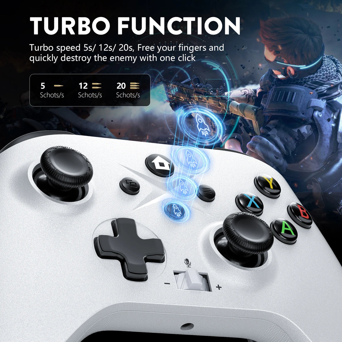 Wireless Hall Effect Controller for Xbox One, Series X|S and PC