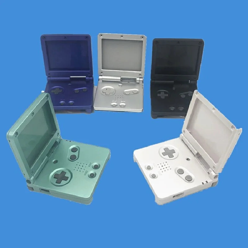 New Shell Case for GBASP Housing GBA SP Shell with Buttons and Sticker Sets Replacement for Gameboy Advance SP Game Accessories