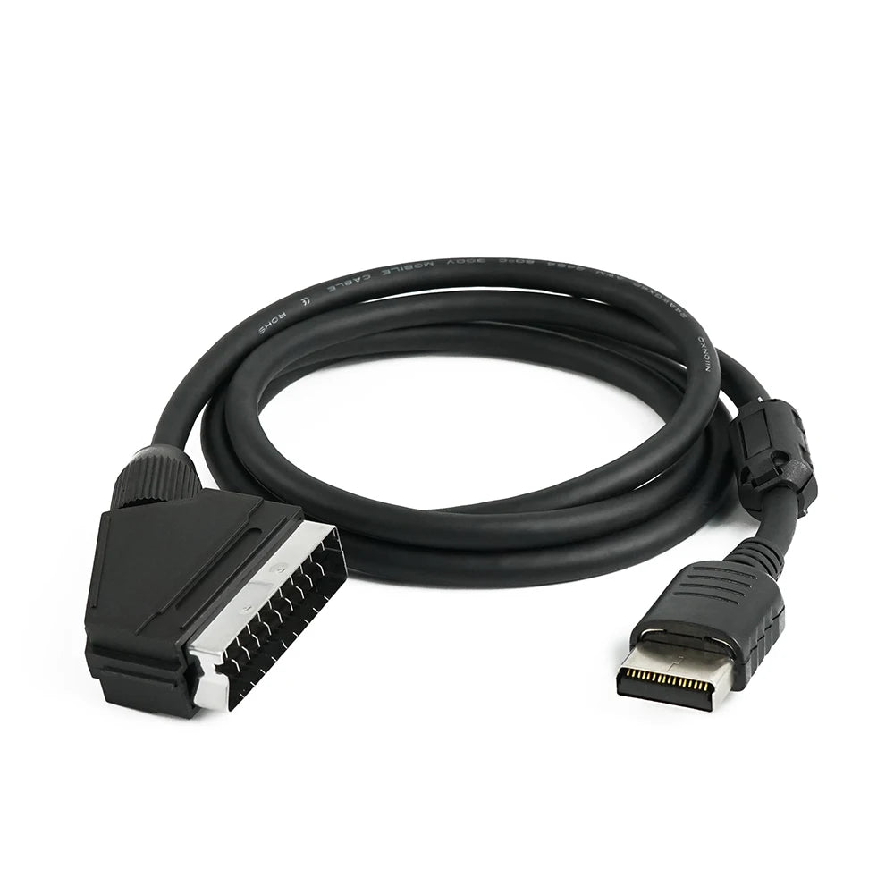 1.3m SCART Cable  TTL SYNC Singnal 24AWG  Professional Audio and Video Connection Solution For Dreamcast N64 SNES SFC