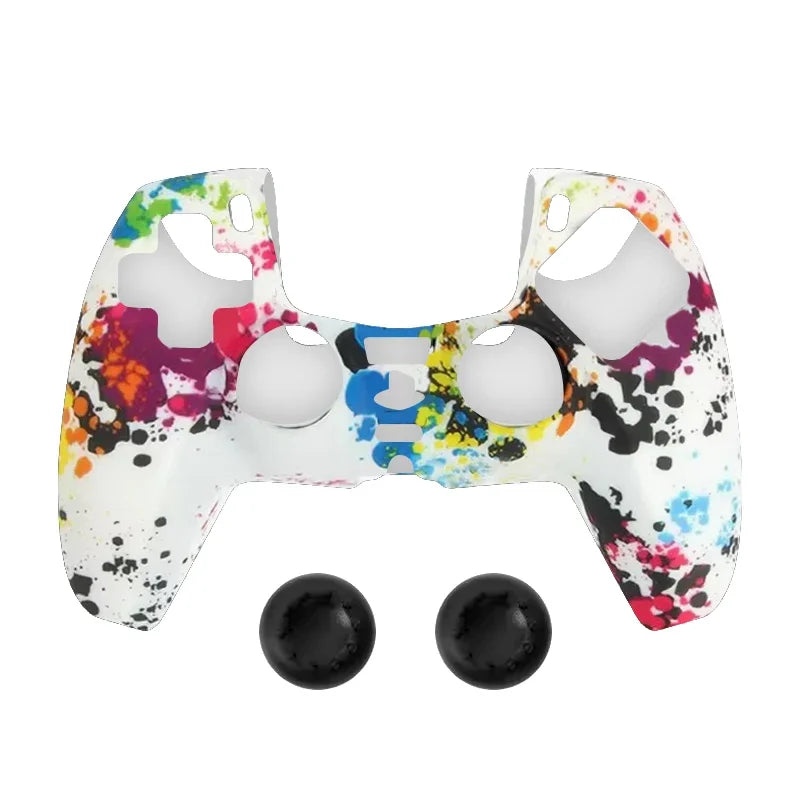 DATA FORG Camouflage Silicone Grip Cover for PS5 Controller, Anti-Slip Protective Skin Game Controller Accessories