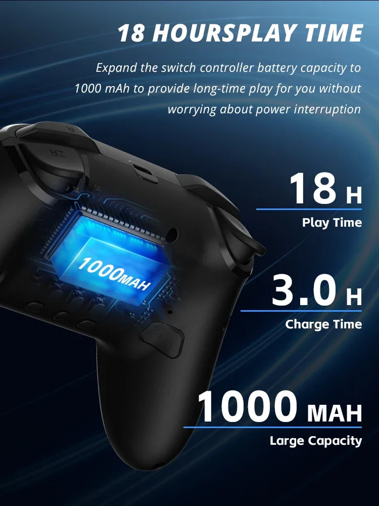 DATA FROG Pro Controller for Switch, OLED, Lite, 1000mAh