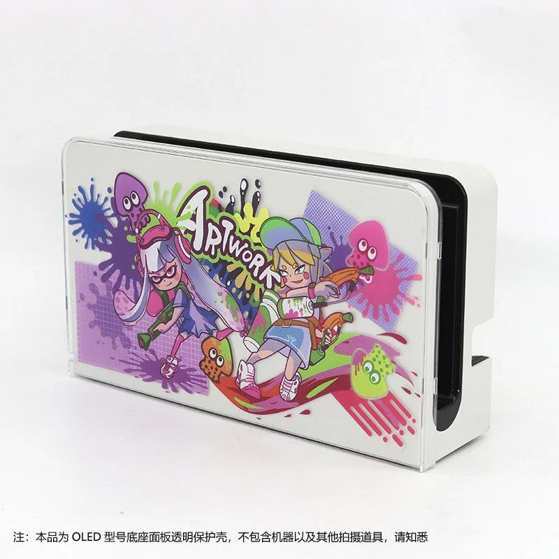 Anime Split Protective Case for Nintendo Switch OLED Transparent Matte Anti-slip Joy-Con Controller Protective Case Dock Cover