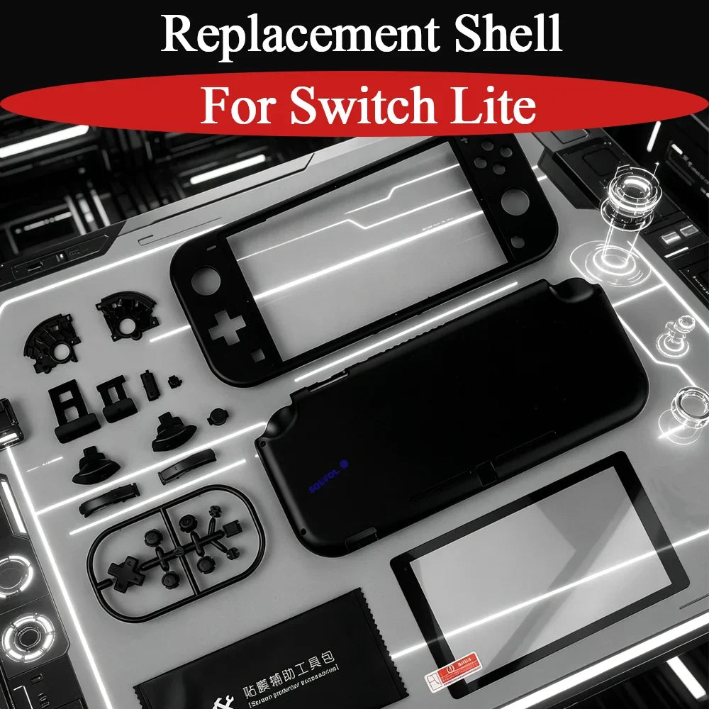 7 Colors For Switch Lite Replacement DIY Shell with Tempered Glass & ABXY Buttons Housing Case Cover For NS Lite Accessory Parts