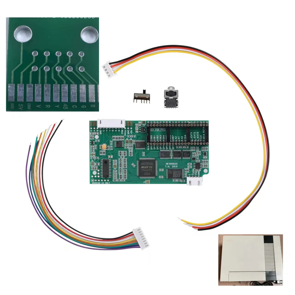 Nes Rgb Output Mod Kit N64 Av Famicom  Consoles Chip Video Retro Games Console Nes Pcb Rgb Fc Kit Motherboard Atop Loader