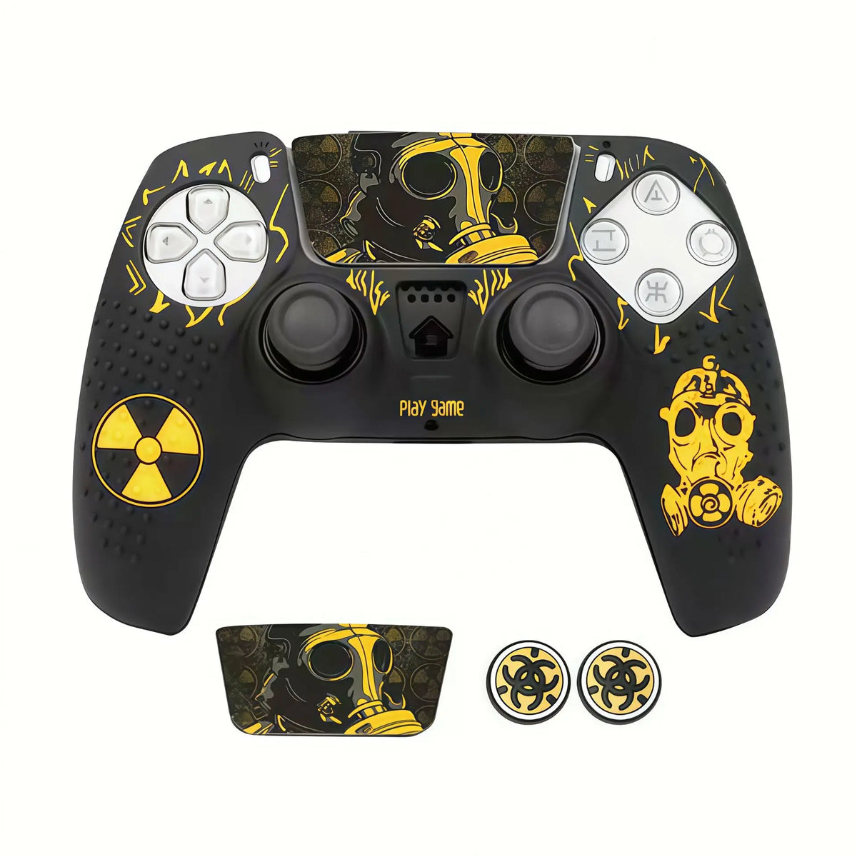 Anti-Slip Silicone Protective Skin For PS5 Controller Cover Case Compatible with PS5 Controller with 2 Thumb Grip Cap 1 Sticker