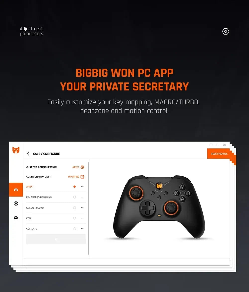 BIGBIG WON Gale Wireless Controller, Hall Joysticks and Triggers
