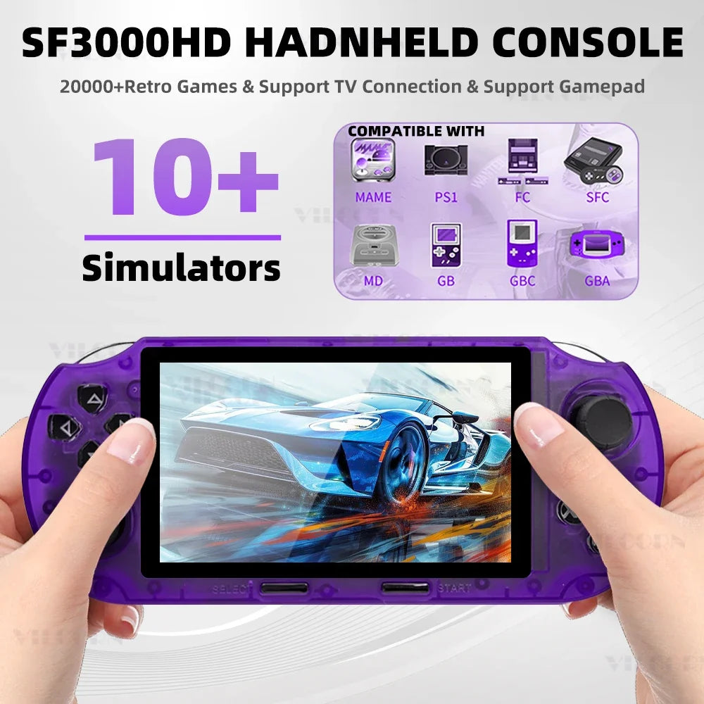 SF3000HD Retro Handheld Game Console 4.5 Inch IPS TV Output