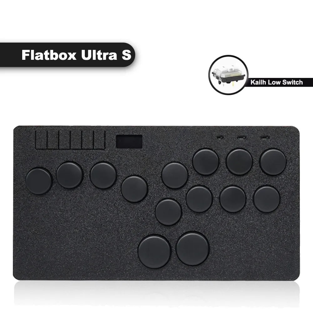 Flatbox Ultra S Stickless Controller Hitbox For P5 Arcade Joystick Hitbox For PS4/PC/NS/Steam With Kaih Low Profile Switch