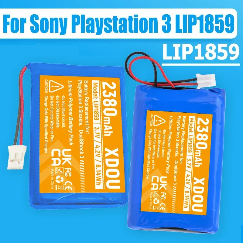PS3 LIP1859 Battery 2380mAh 3.7V Rechargeable Batteries For Sony Playstation 3 PS3 Controller Game Replacement Lithium Battery