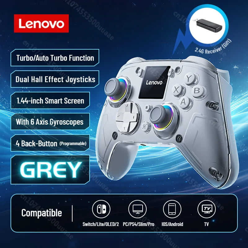 Lenovo X01 Smart Screen Wireless Gamepad, Dual Hall Joystick