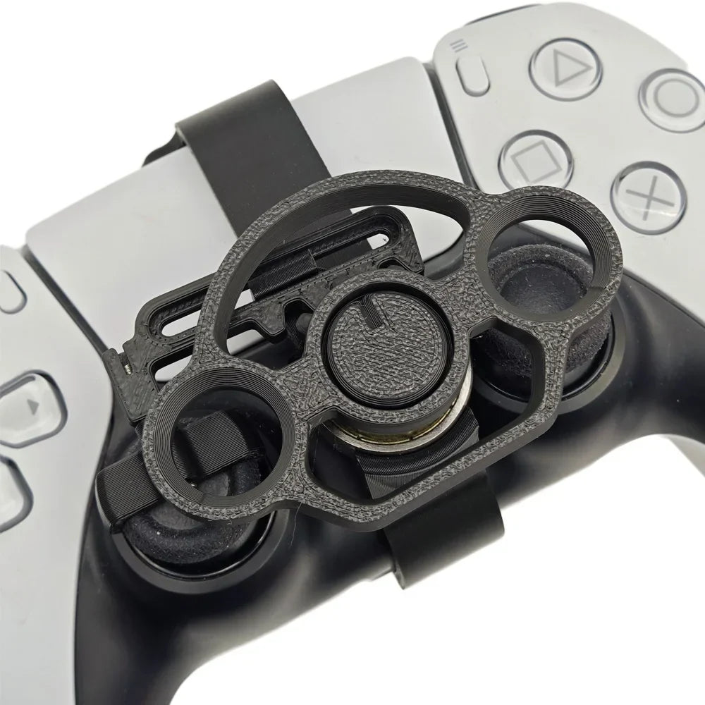 Mini Steering Wheel for PS5 Pro/Slim for PS5 Game Controller Auxiliary Black Replacement 3D Printing Accessories