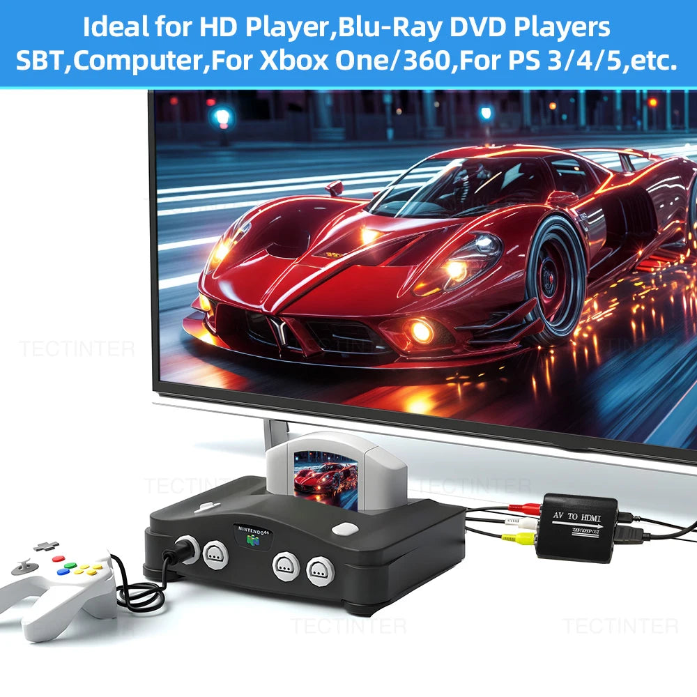HDMI to RCA AV Converter for PS2, PS3, Wii and Xbox 360