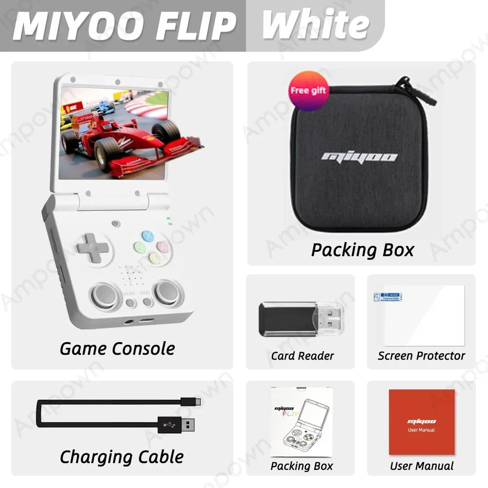 Miyoo Flip V2 Handheld Game Console 3.5 Inch IPS Onion OS