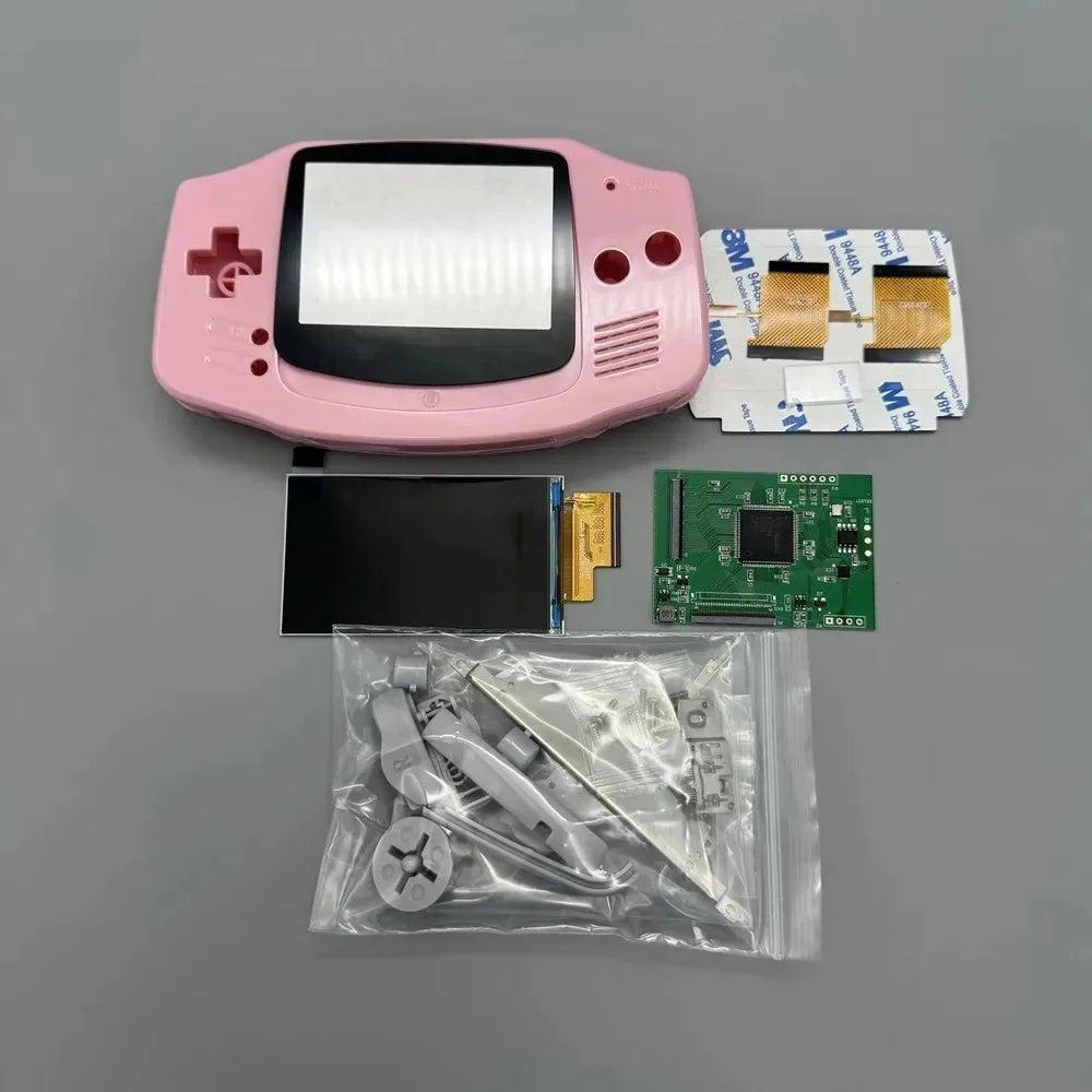GBA 2.9" IPS LCD Kit, High Brightness, No Shell Cutting