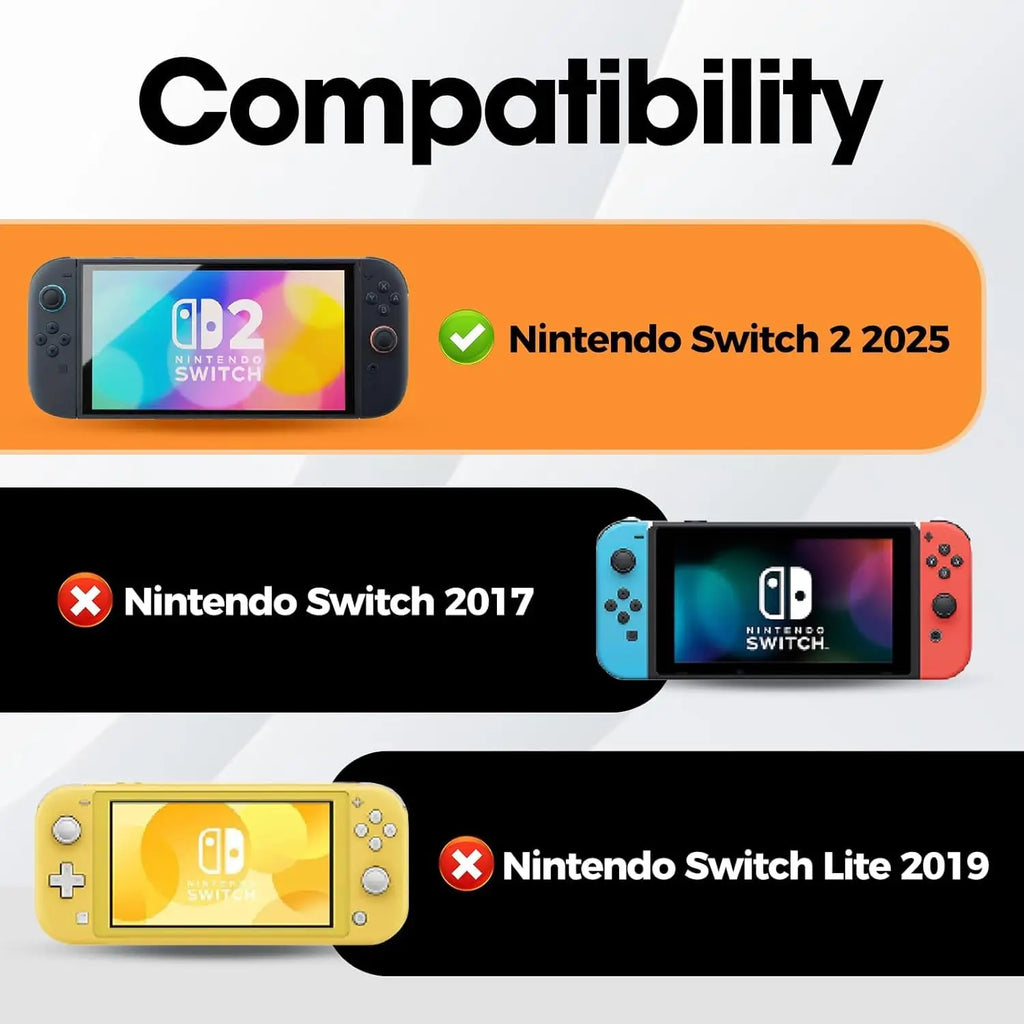 Clear Case for Nintendo Switch 2 (2025), Anti-Scratch TPU Cover