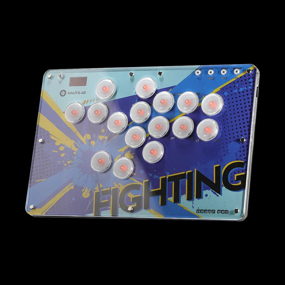 Haute42 Arcade Joystick Hitbox Leverless Controller Arcade Fighting Game Hitbox For PC /PS3/Ps4 /Switch Mini Arcade FightStick