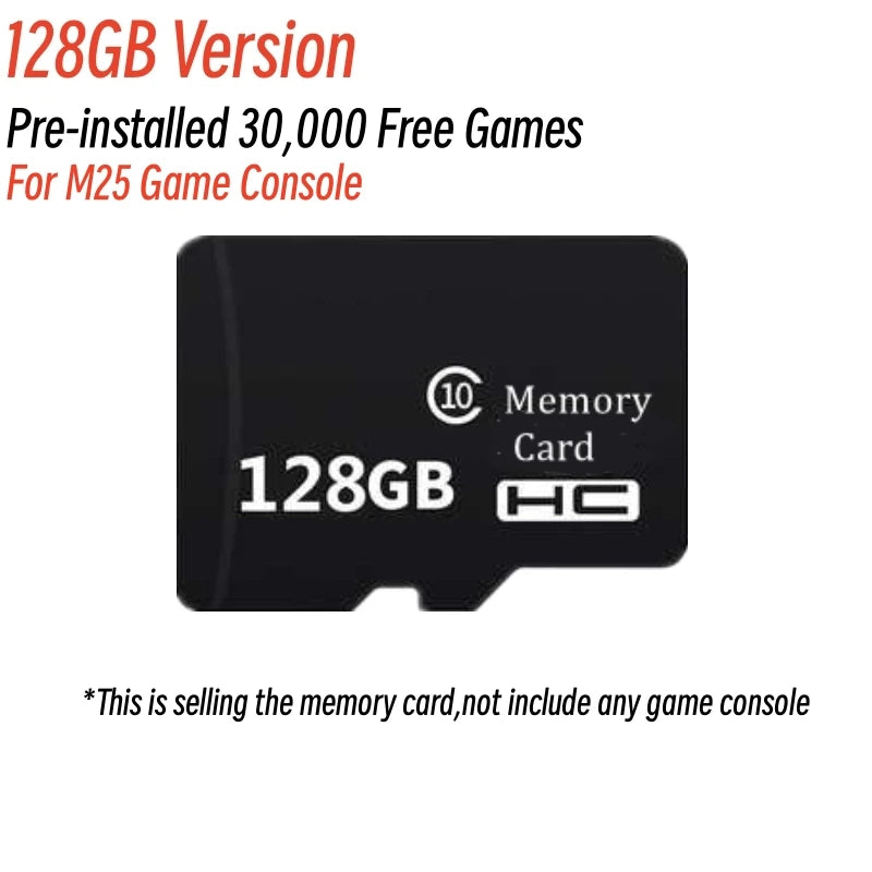 M25 Game Card, 64GB/128GB TF Card with Up to 30000 Games