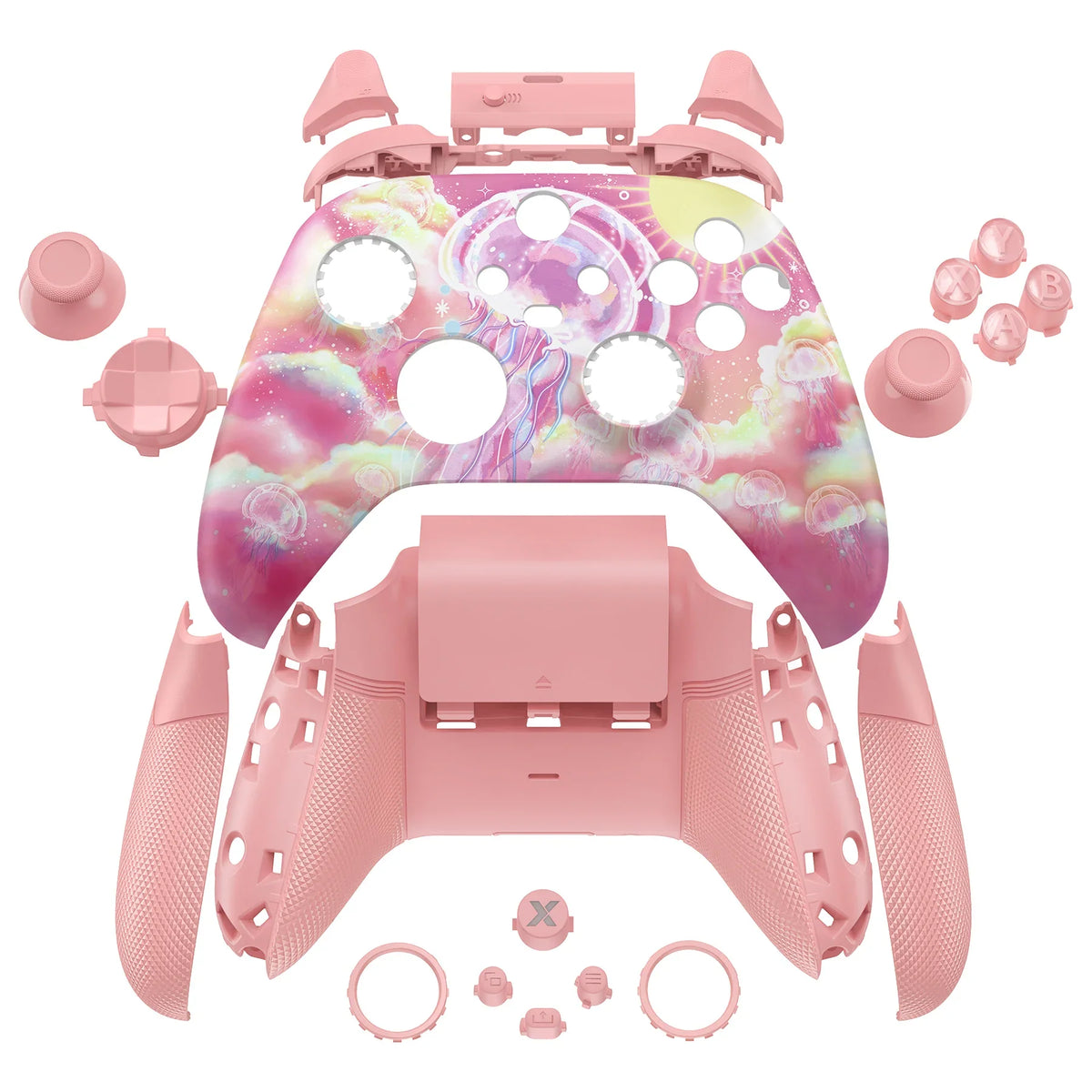 eXtremeRate Full Set Shell for Xbox Series X/S, Pinky Jellyfish