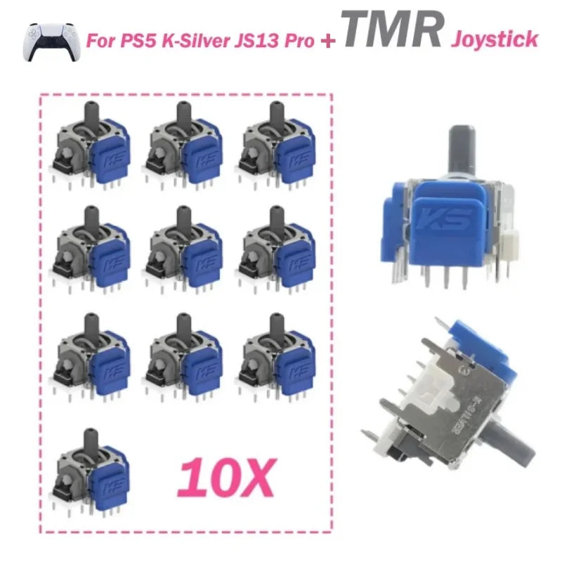 K-SILVER JS13 PRO+ for PS5/PS4/Xbox TMR/Hall Joysticks, 10Pcs