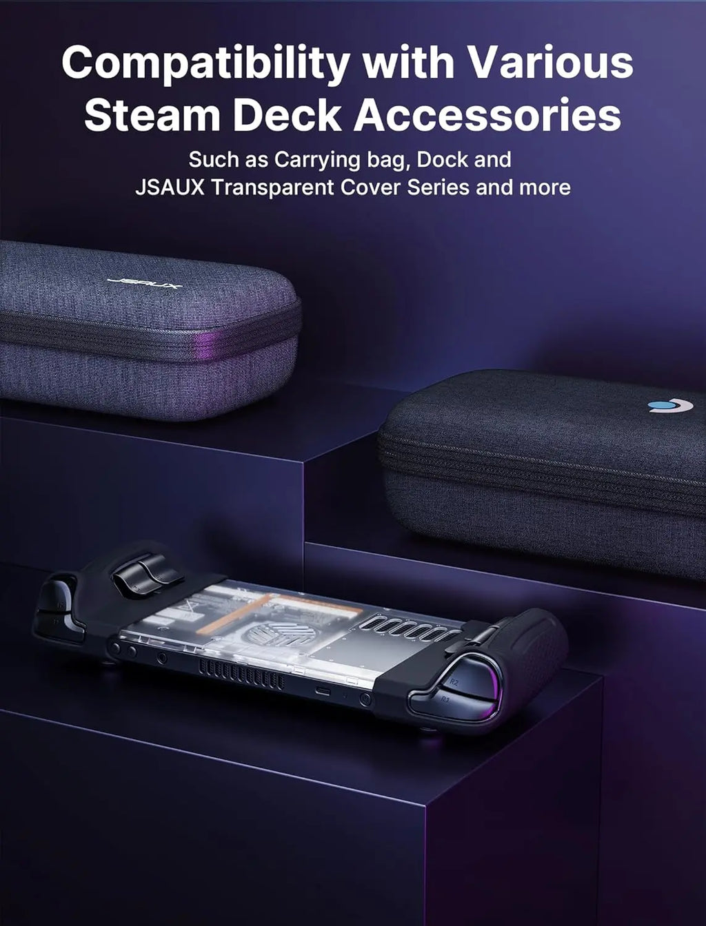 Steam Deck Silicone Grip Case with Left and Right Sleeves