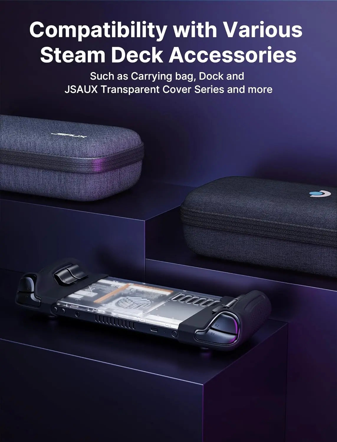 Steam Deck Silicone Grip Case with Left and Right Sleeves