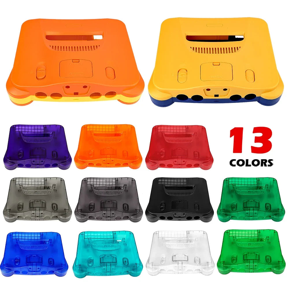 Multi-Colors Replacement Plastic Shell Translucent Case for N64 Replacement Case Transparent Boxes For N64 Console Gaming Access