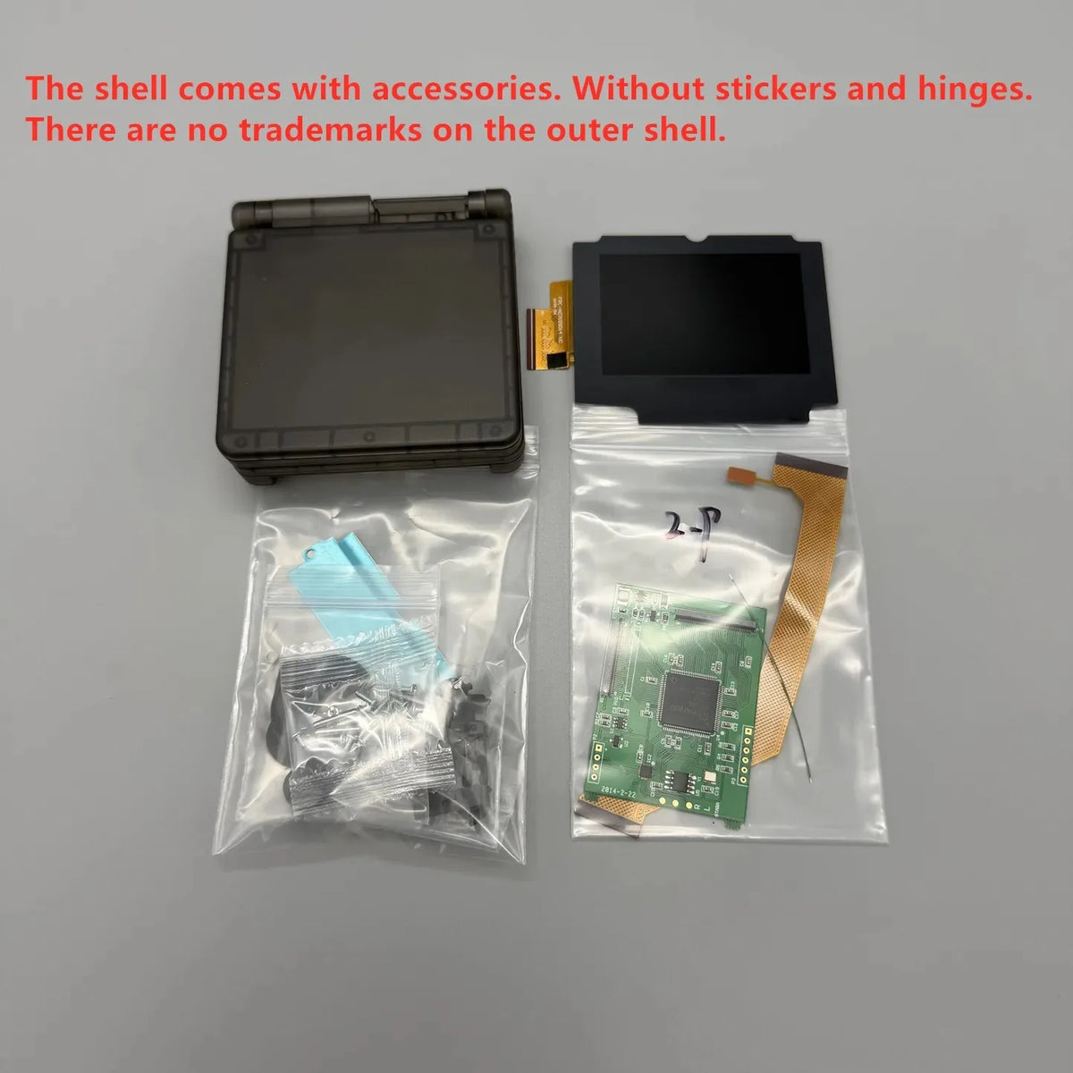 V5.4 2.9" IPS High Brightness LCD Screen Replacement Full Shell Kit for Game Boy Advance SP GBA SP Retro Console Mod Parts