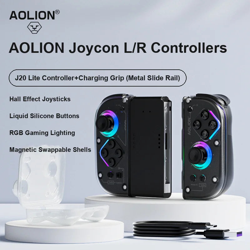 AOLION J20 Hall Joy-con Gamepad for NS2/Switch OLED/Switch NFC HD Shake Lite Left and Right Split Game Controller