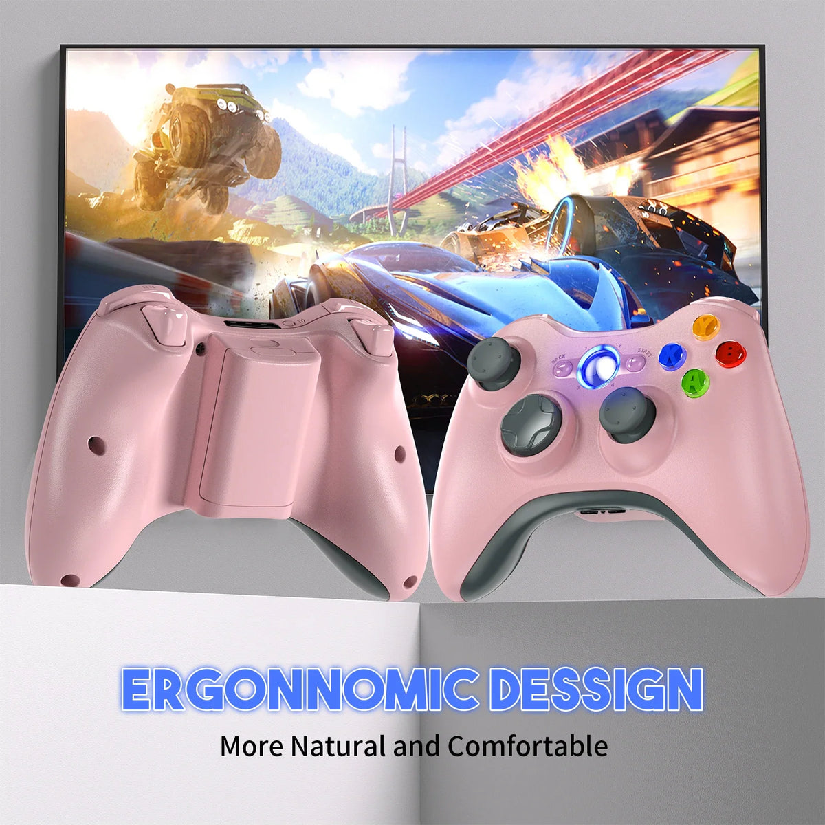2.4G Gaming For Xbox 360 Wireless Controller Xbox 360/Slim/Elite/Winodow/PC Video Game Gamepad 6-axis Joystick Dual Vibration
