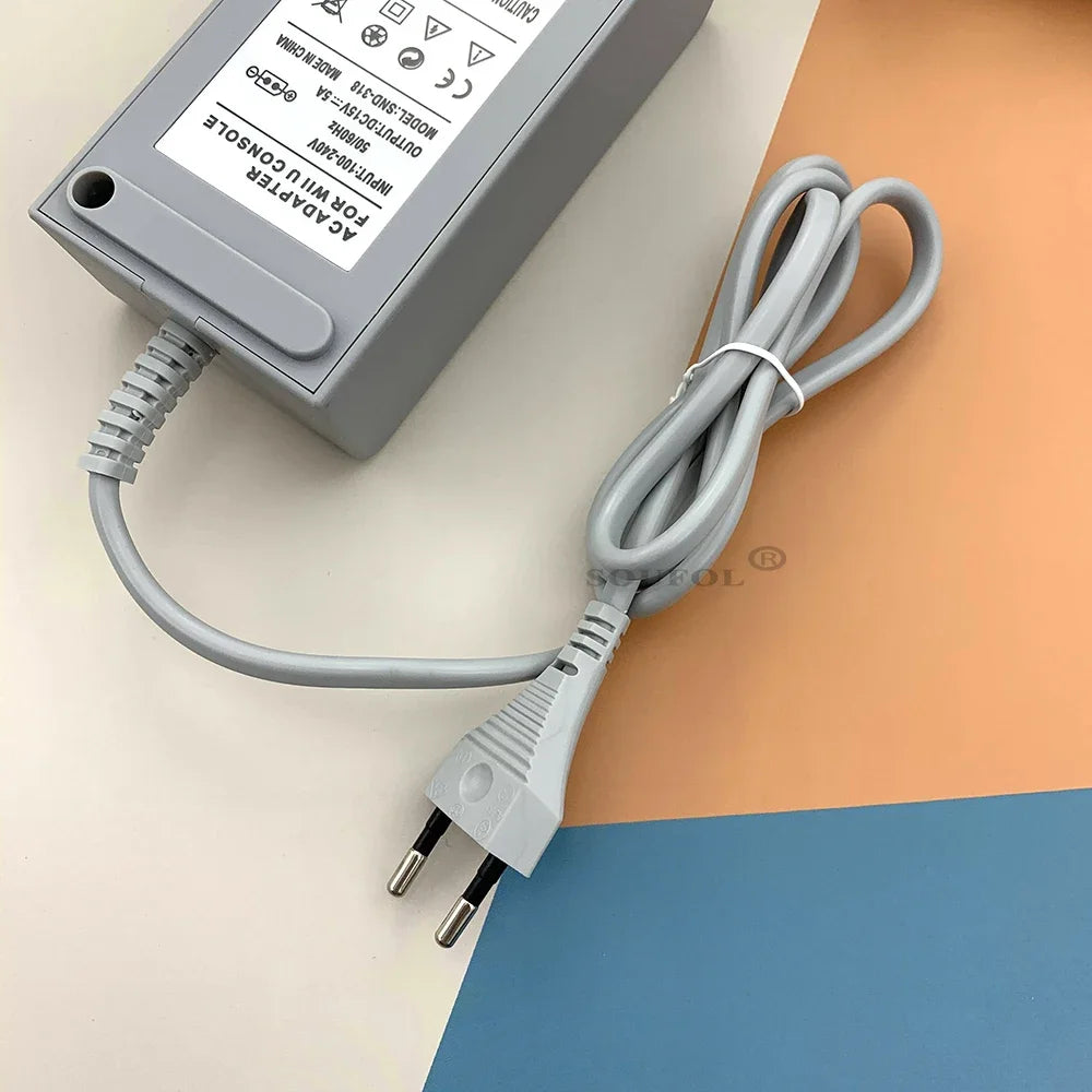 AC-033 AC Adapter for Nintendo Switch & Wii U, US/EU/UK Plug